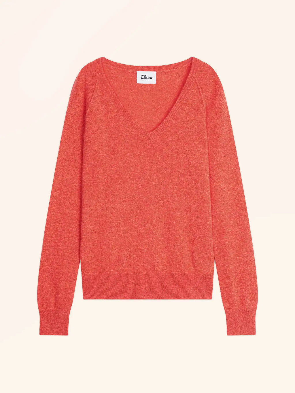 PHOEBE Pullover V-Ausschnitt Orange meliert