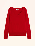 PHOEBE Pullover V-Ausschnitt Rot