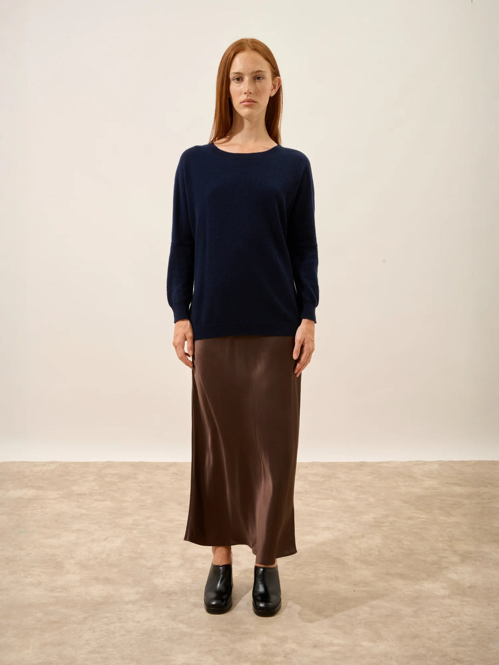 REBECCA Pull Chauve Souris Bleu Marine