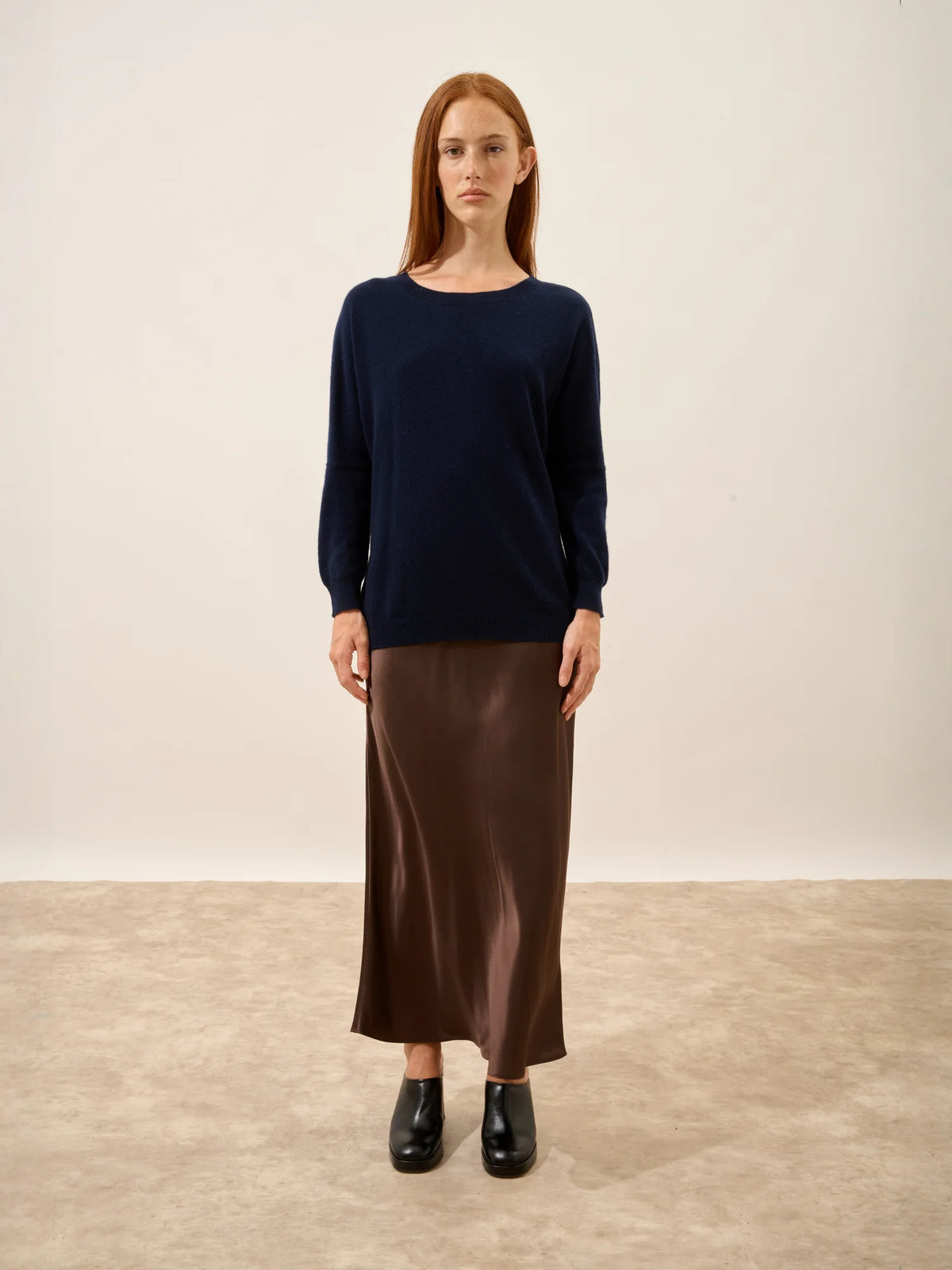 REBECCA Pull Chauve Souris Bleu Marine