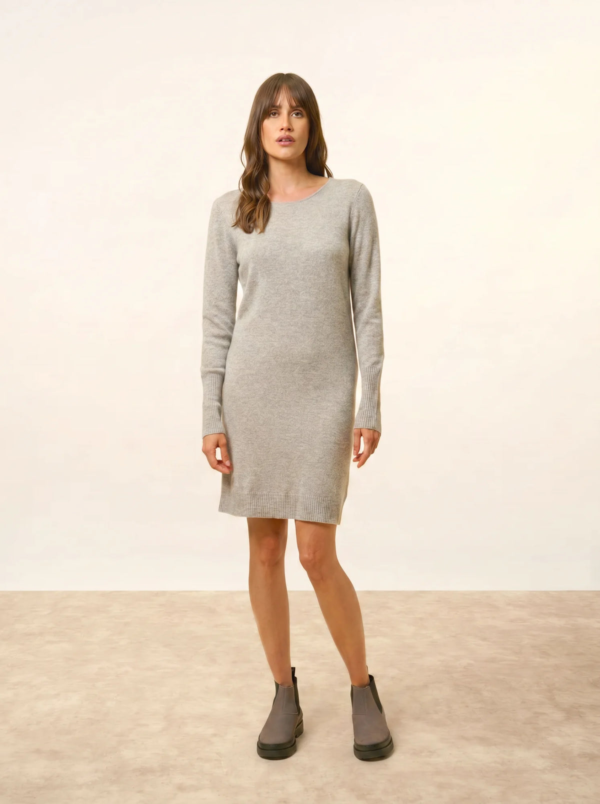 SUSAN Robe Col Rond Nuage Chiné