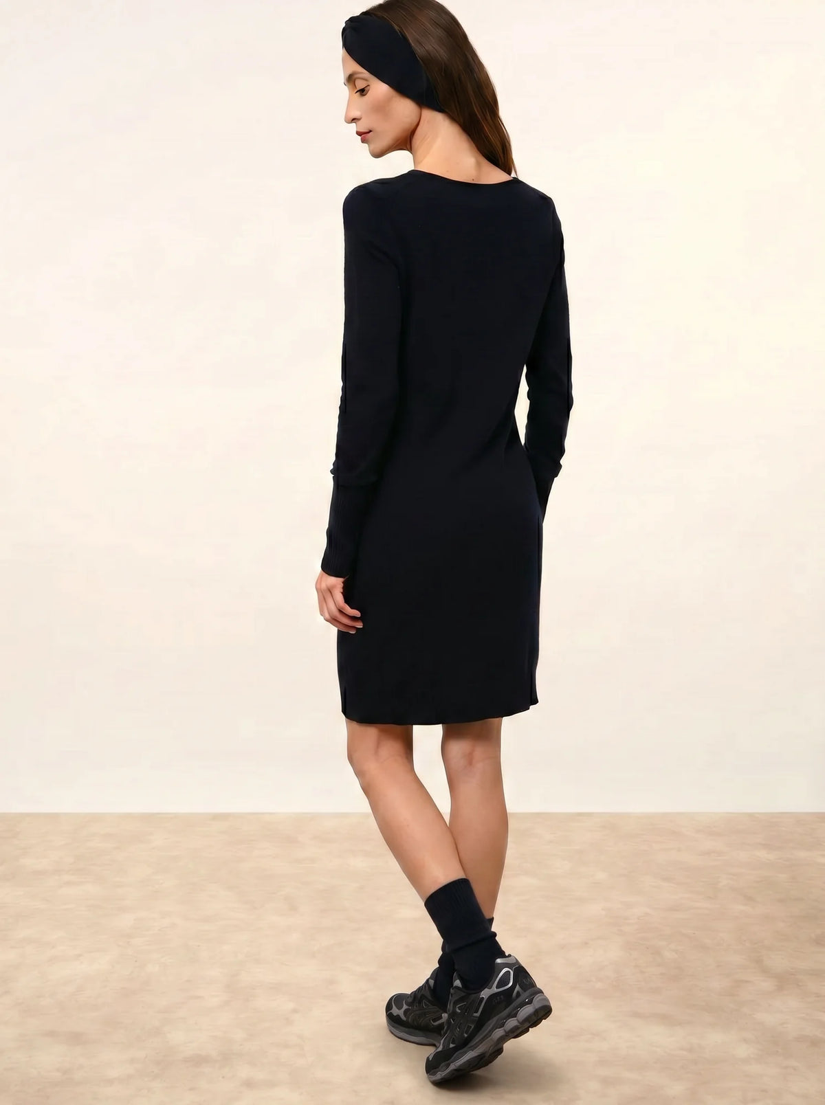 SUSAN Robe Col Rond Bleu Marine