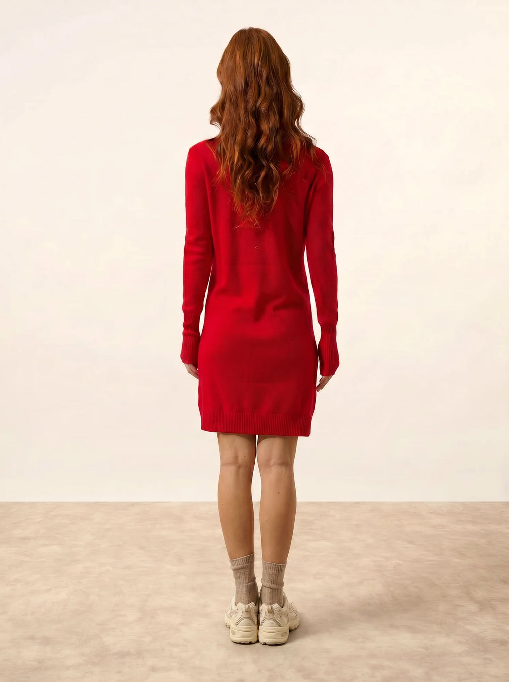 TRACY Kleid V-Ausschnitt Rot