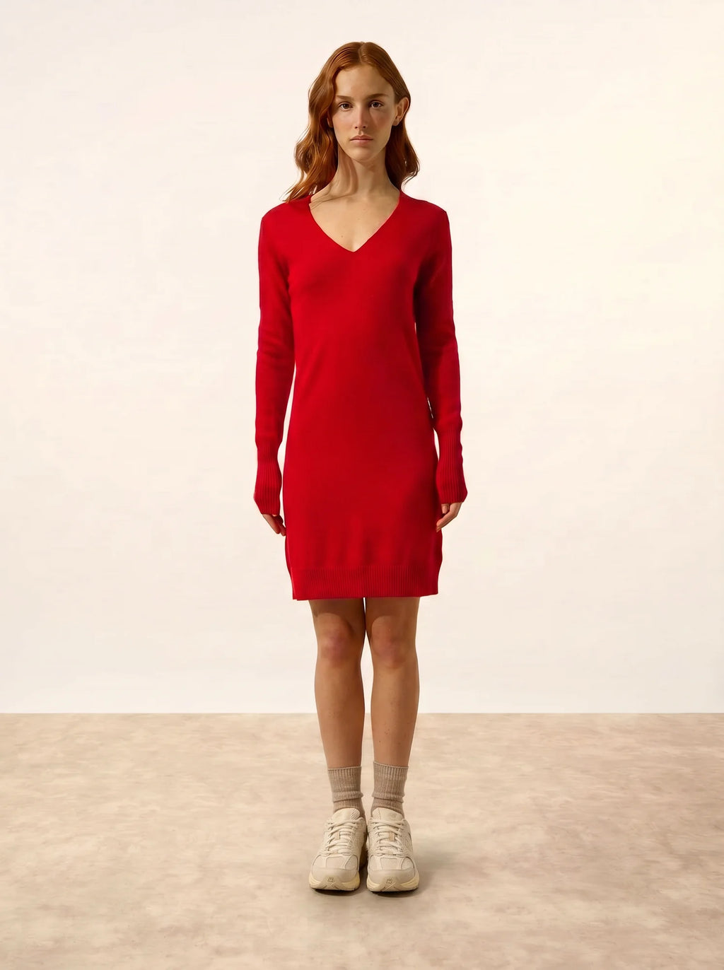 TRACY Kleid V-Ausschnitt Rot