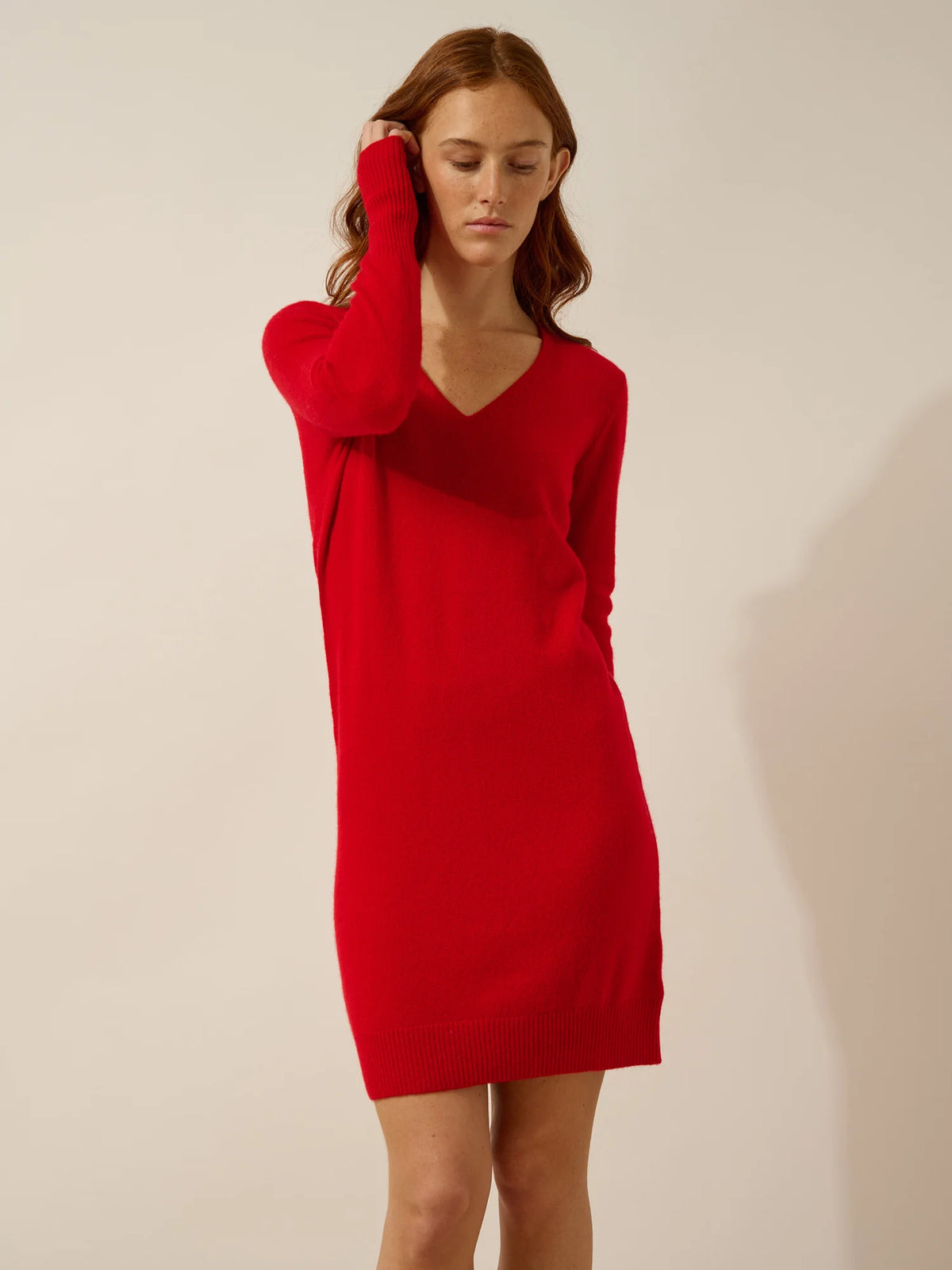 TRACY Kleid V-Ausschnitt Rot