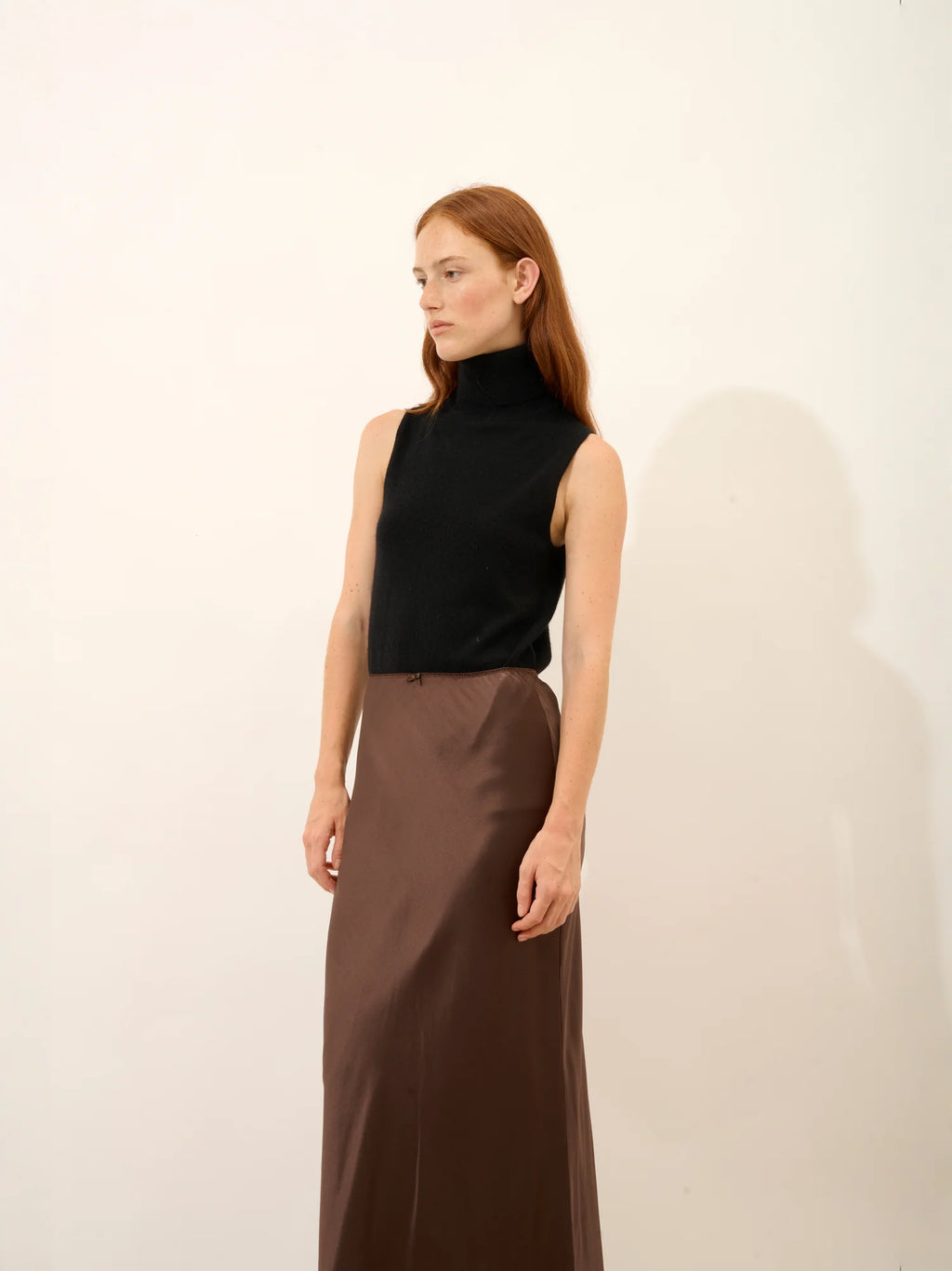 VIOLET Sweater Turtleneck Sleeveless Black