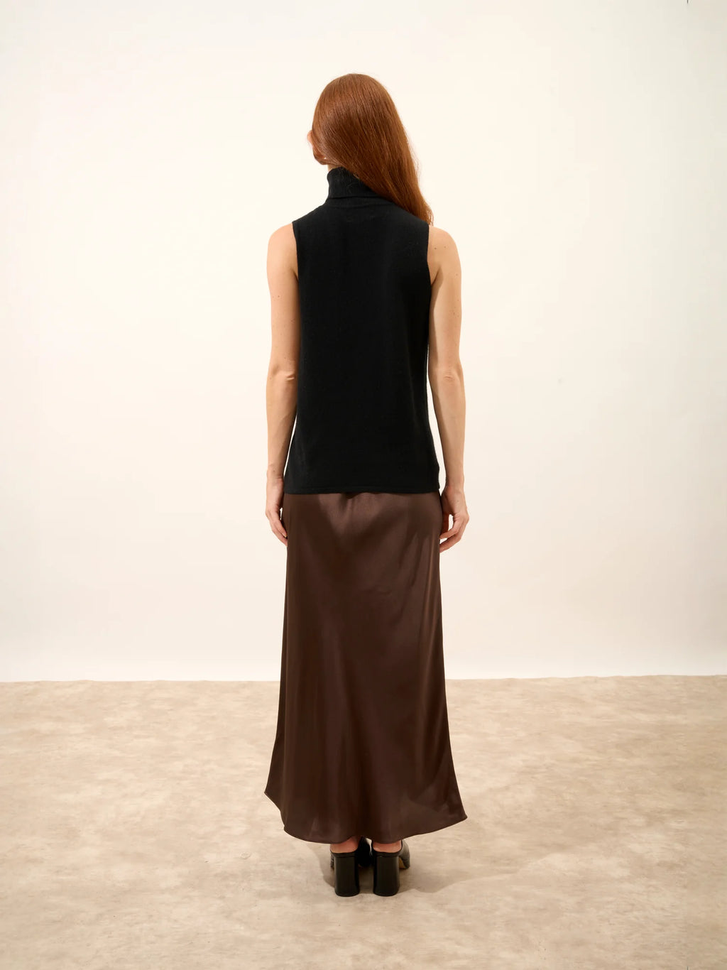 VIOLET Sweater Turtleneck Sleeveless Black