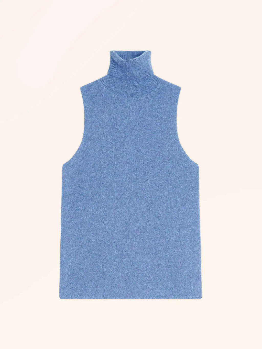 VIOLET Sweater Turtleneck Sleeveless Sky