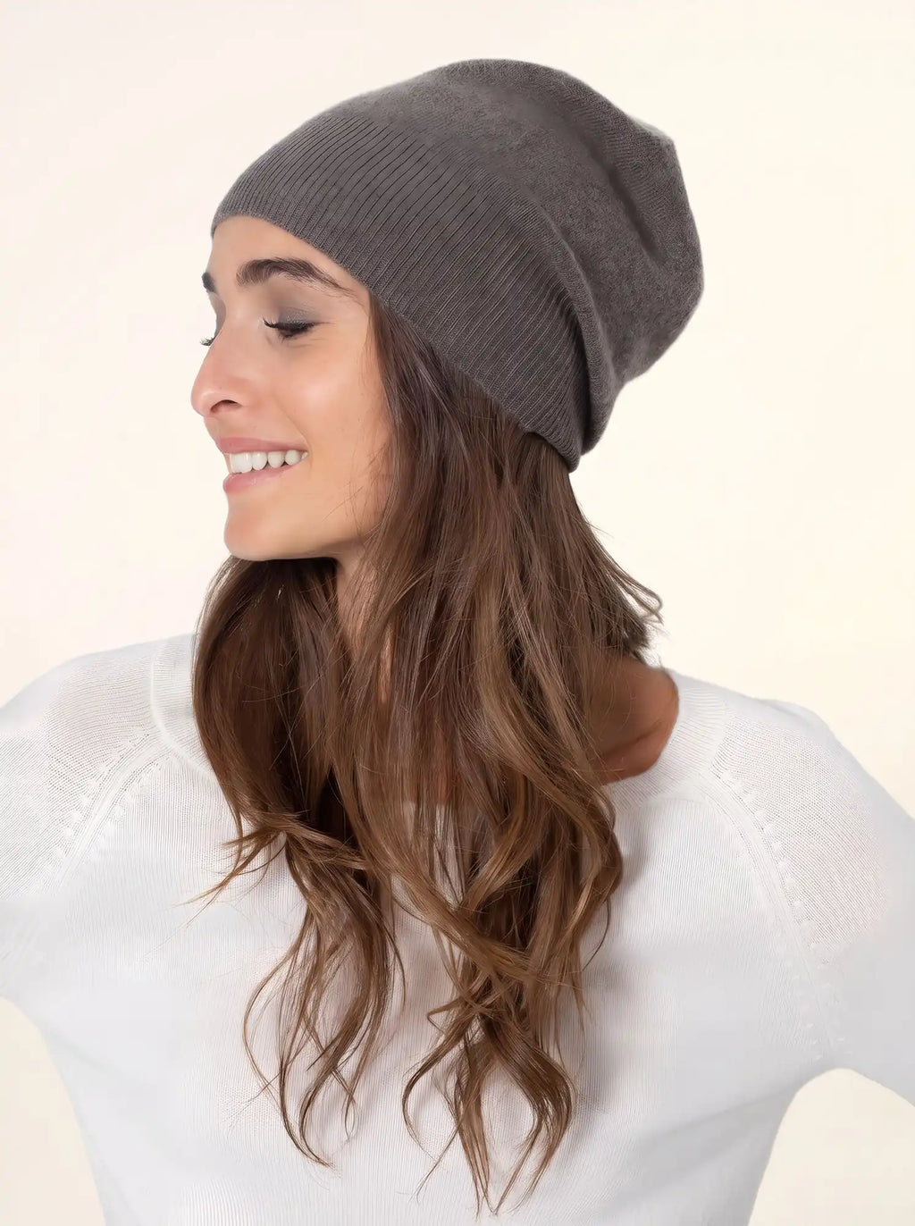 GINGER Beanie Heather Taupe