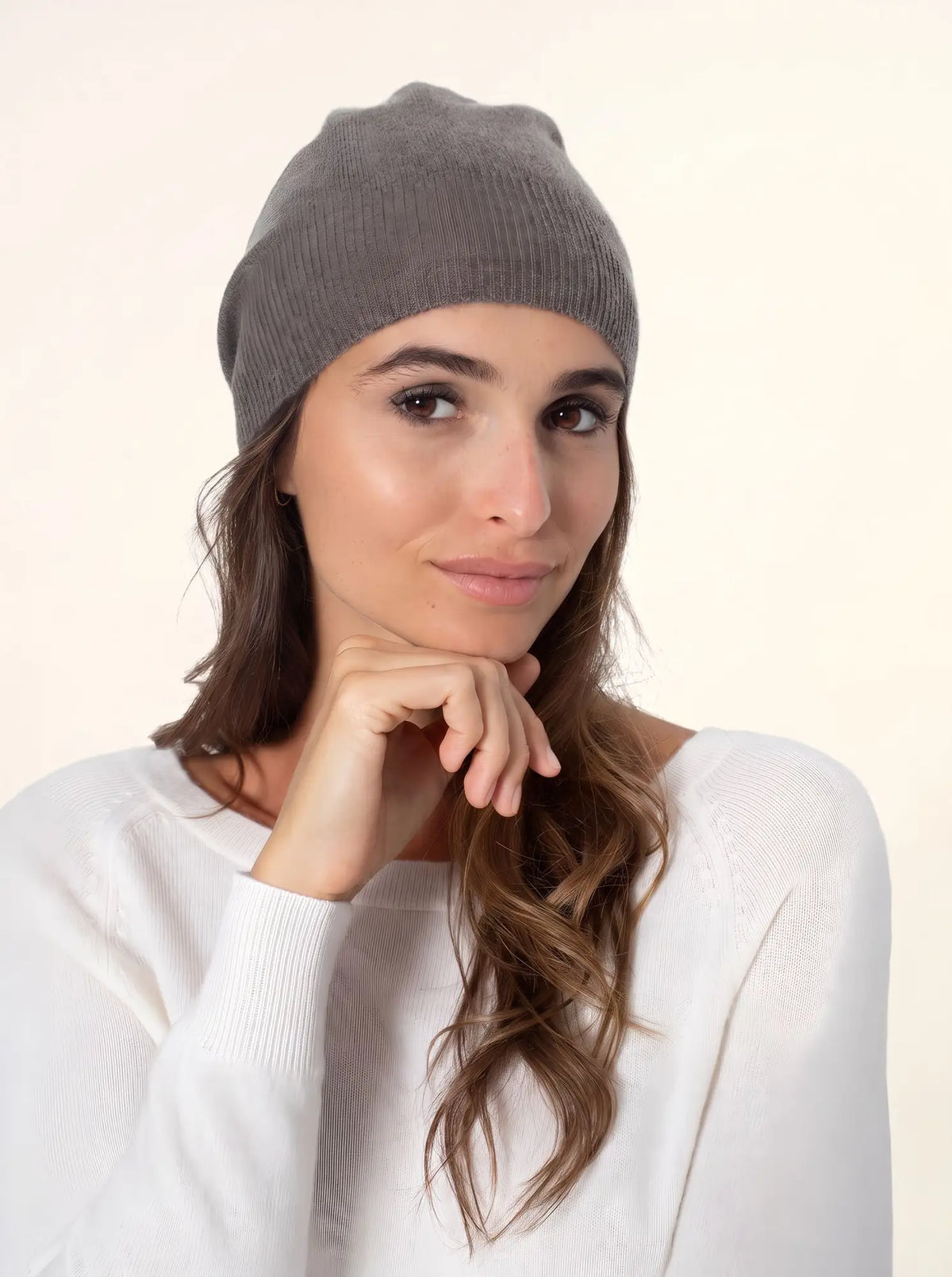 GINGER Beanie Heather Taupe