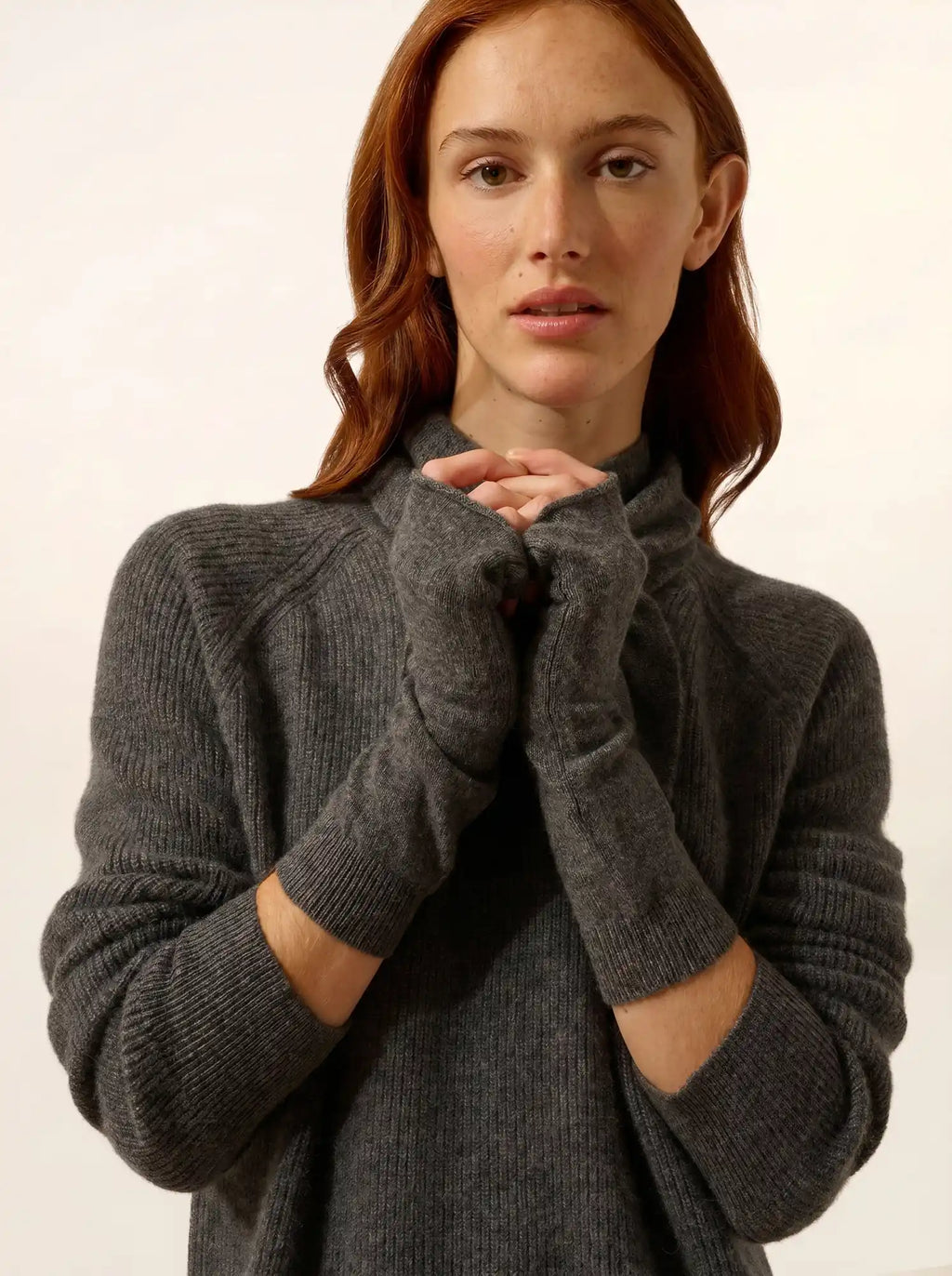 ZOE Mitaines Anthracite Chiné