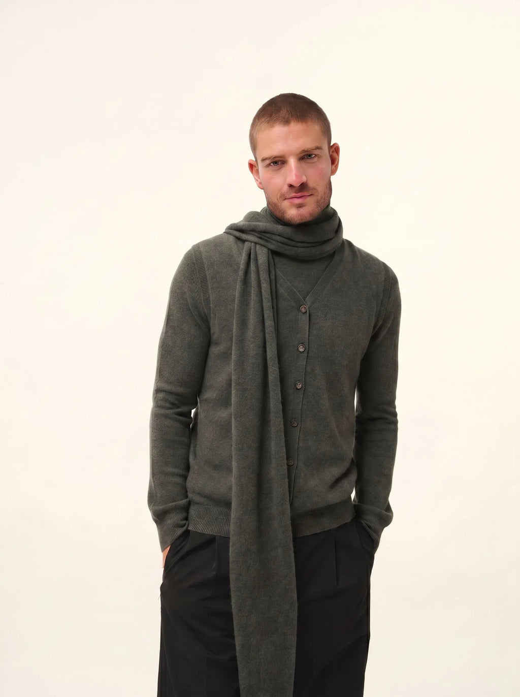 SPENCER Scarf Heather Khaki