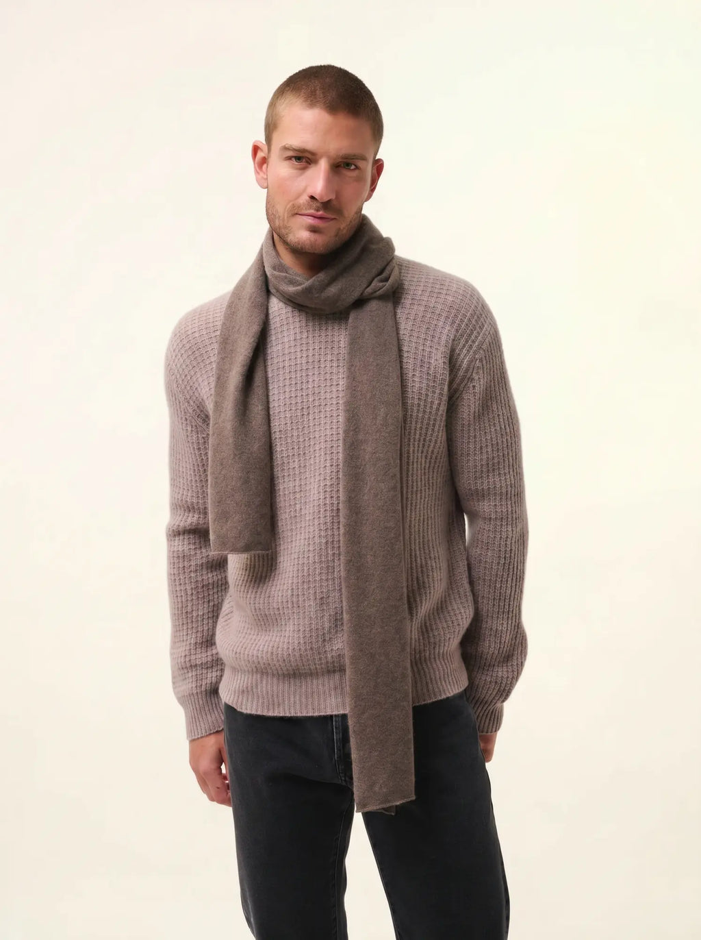 SPENCER Schal Taupe meliert
