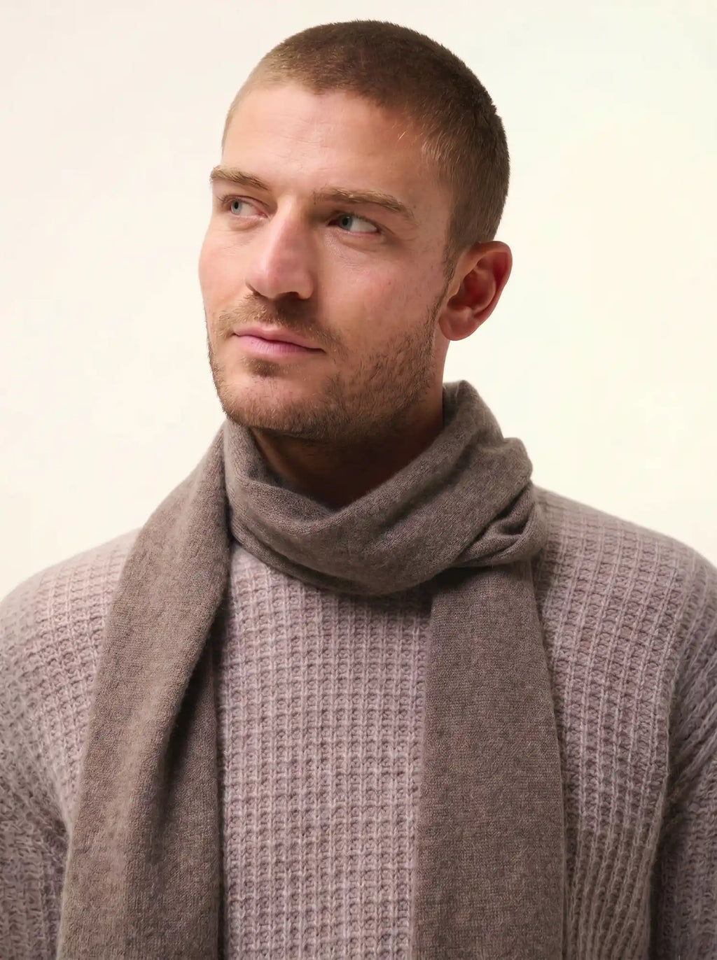SPENCER Schal Taupe meliert