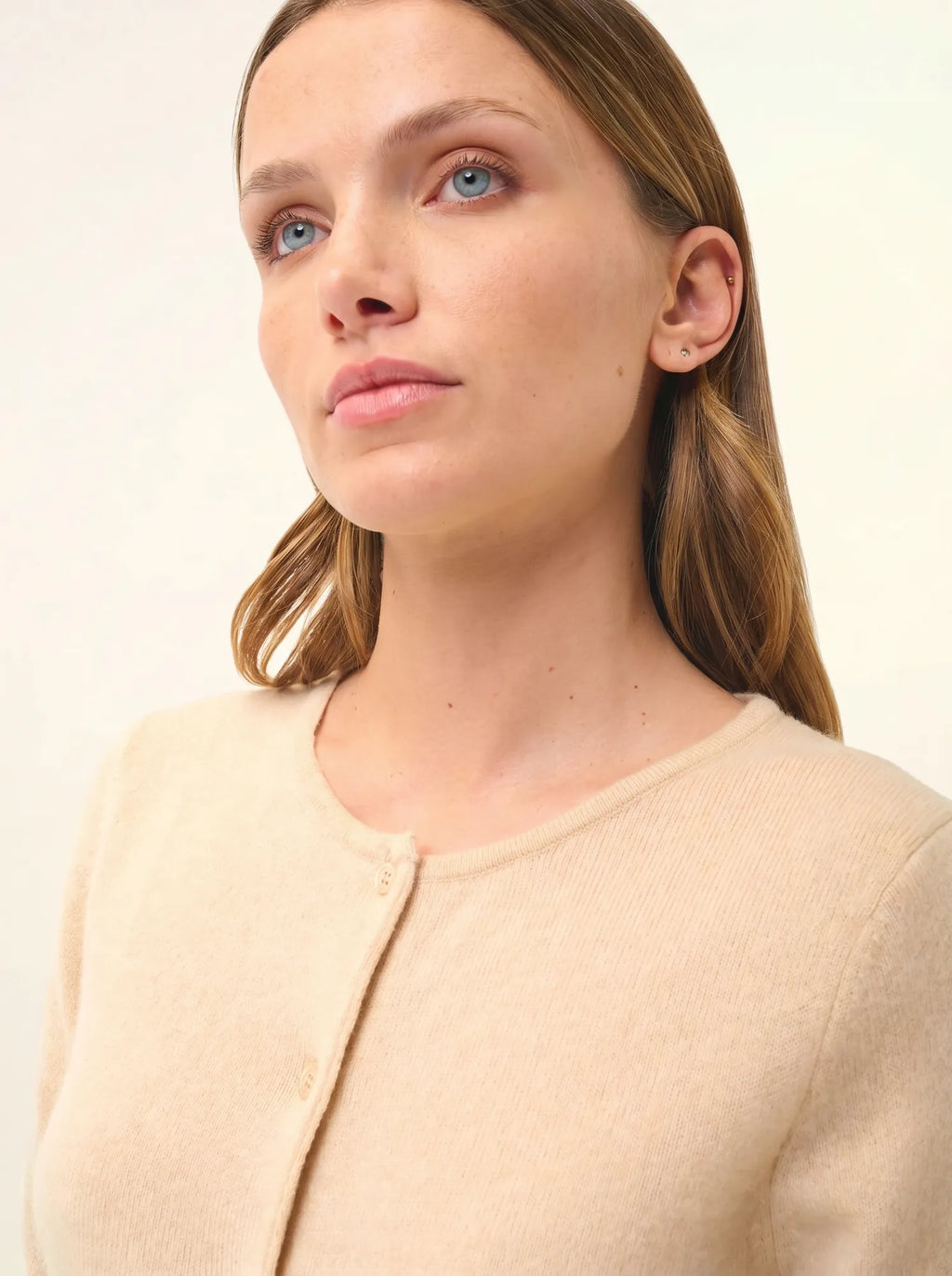KATHARINE Cardigan Col Rond Sable