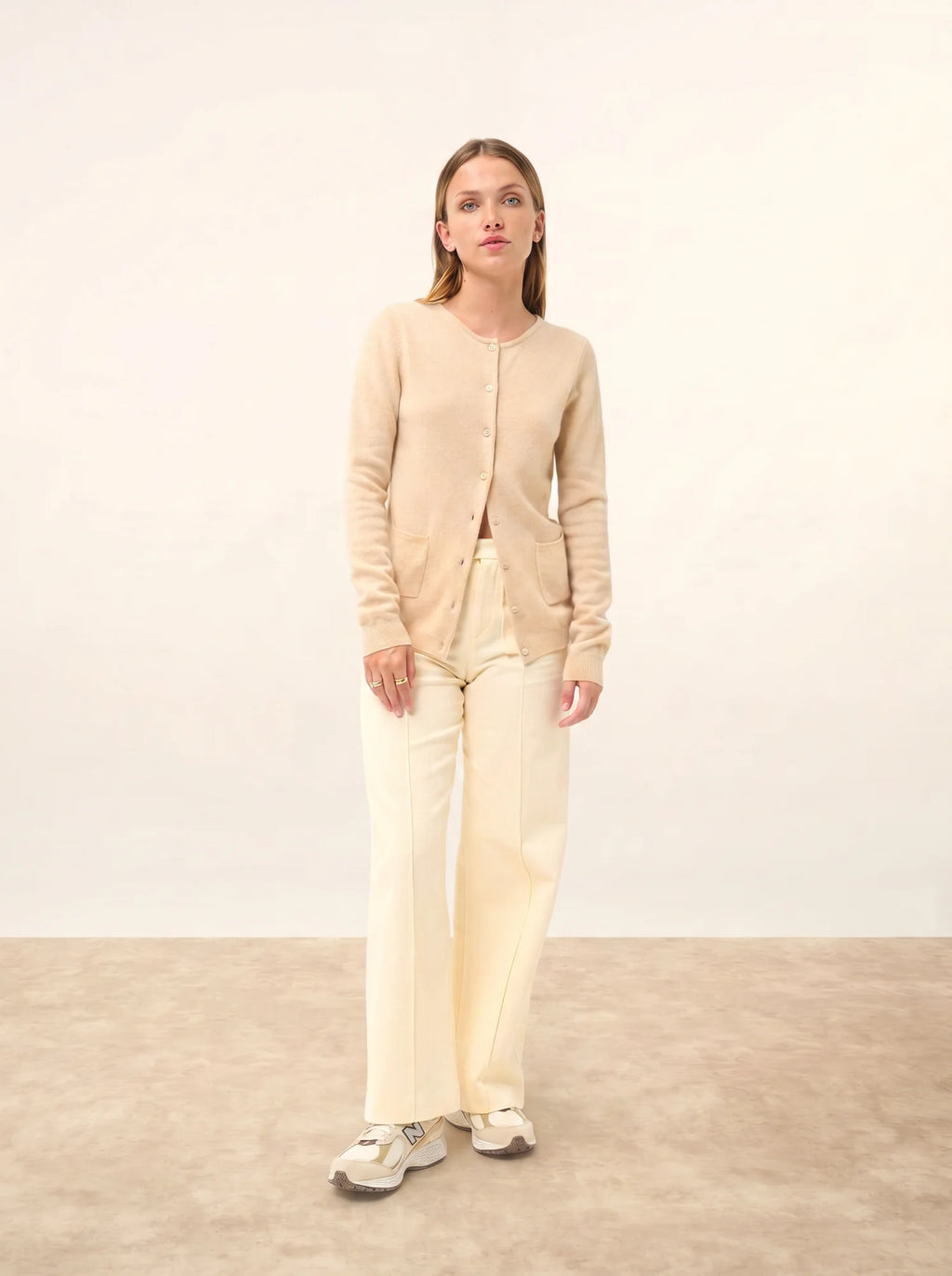 KATHARINE Cardigan Col Rond Sable