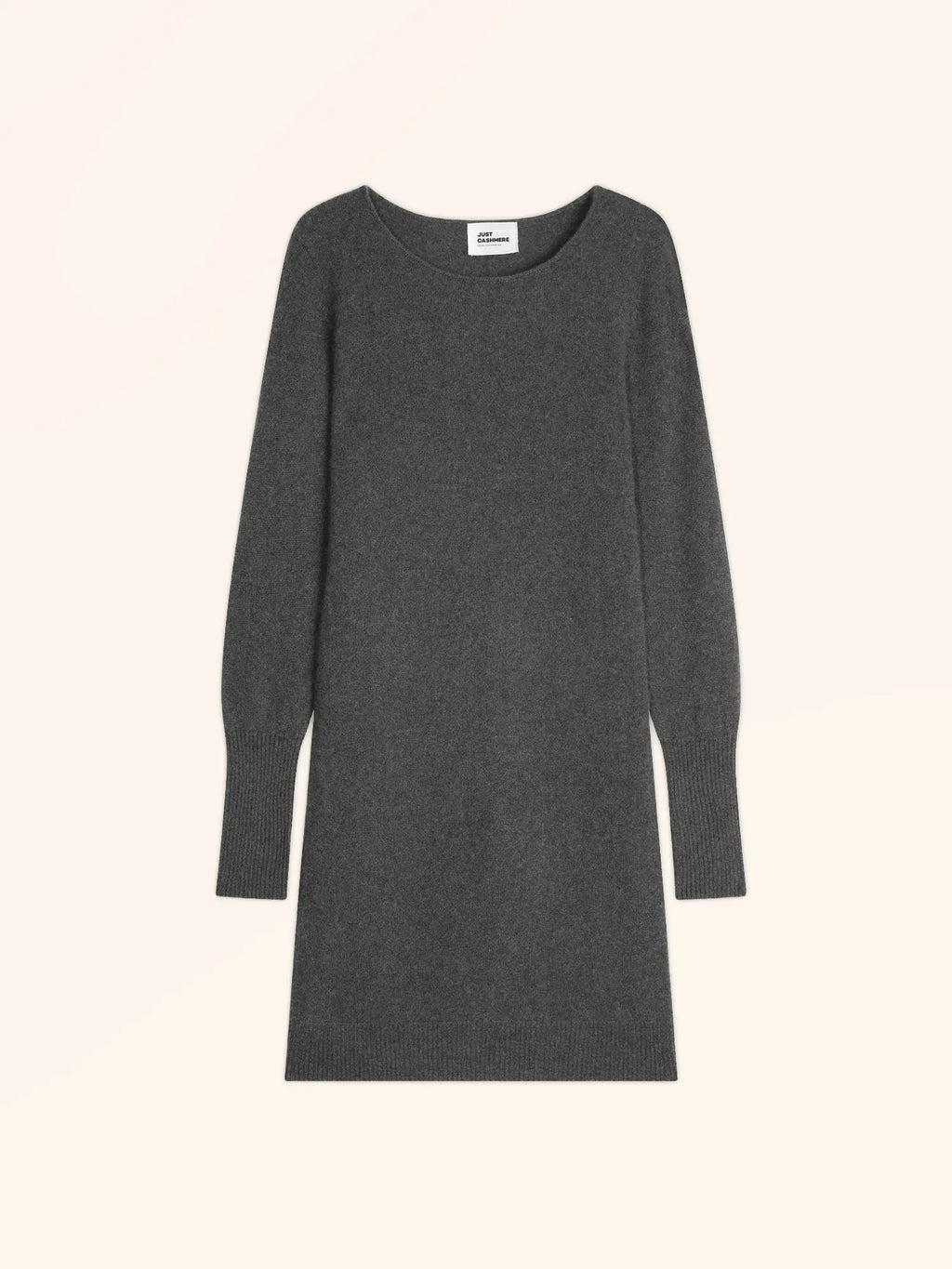 SUSAN Robe Col Rond Anthracite Chiné