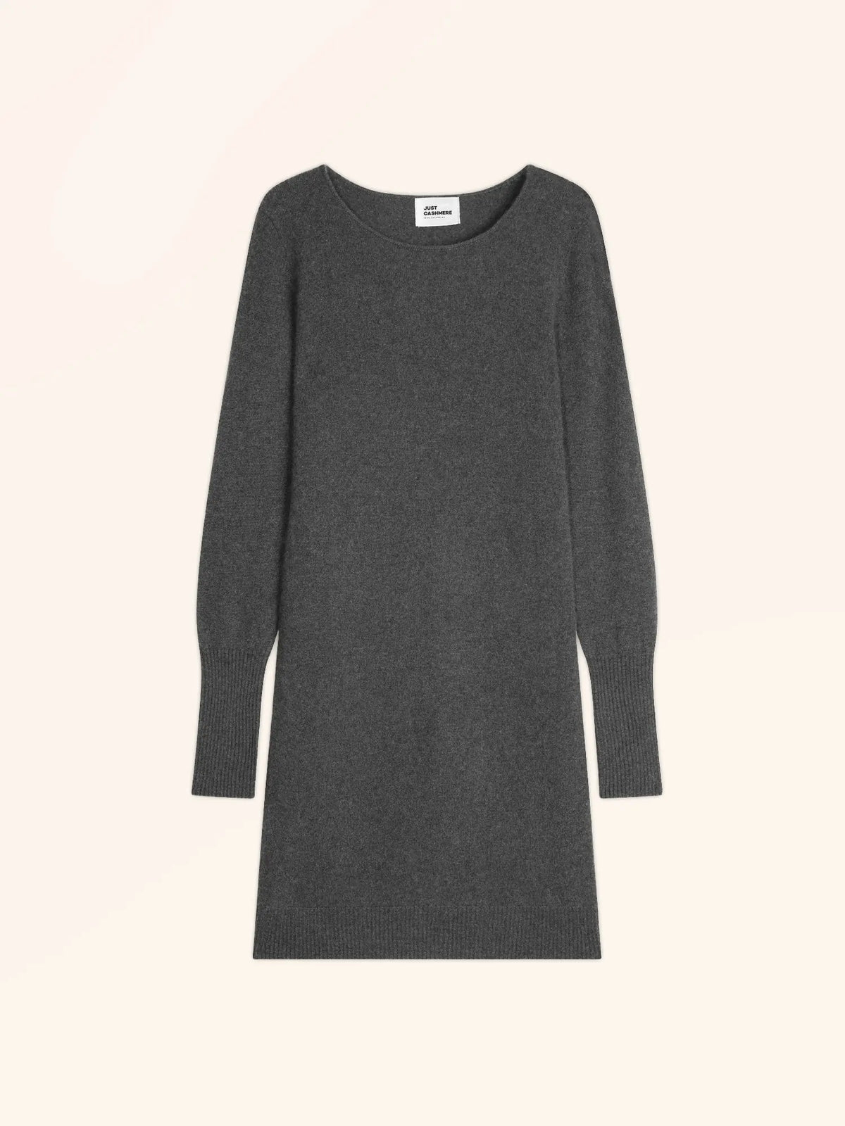 SUSAN Robe Col Rond Anthracite Chiné