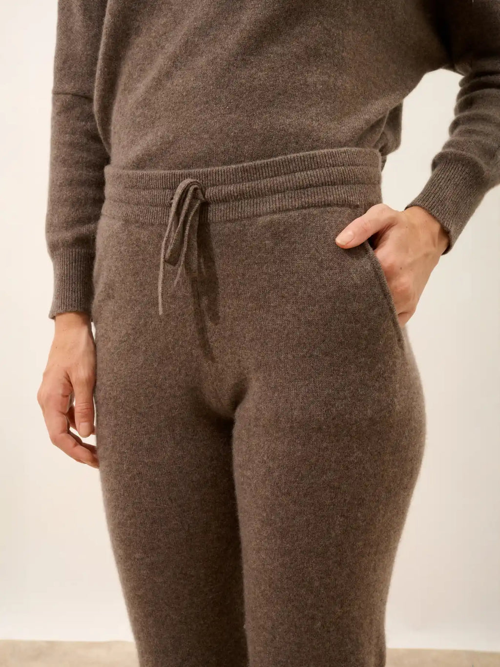 WENDY Jogginghose Taupe meliert