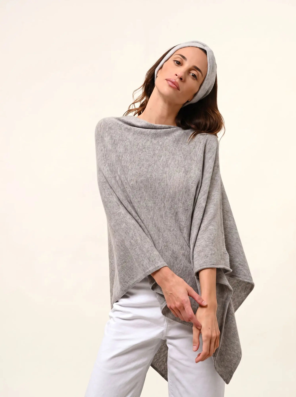 MEREDITH Poncho Nuage Chiné