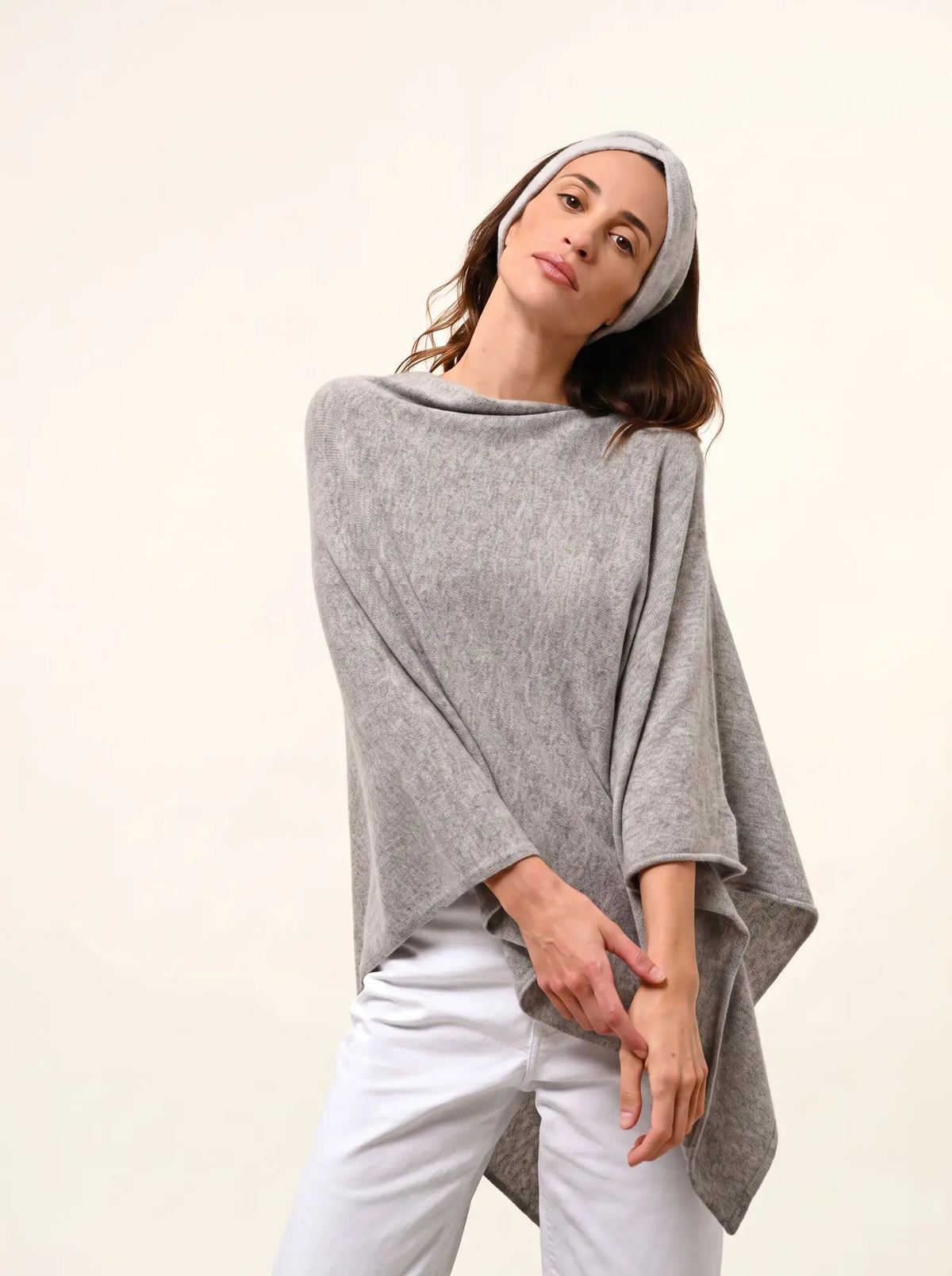 MEREDITH Poncho Nuage Chiné