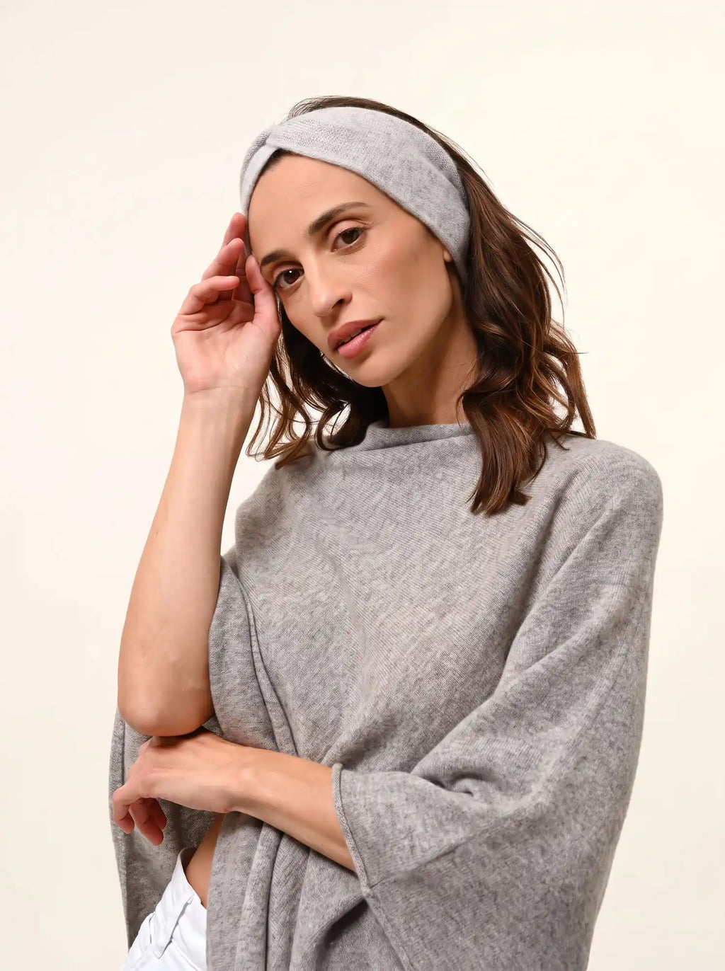 MEREDITH Poncho Nuage Chiné