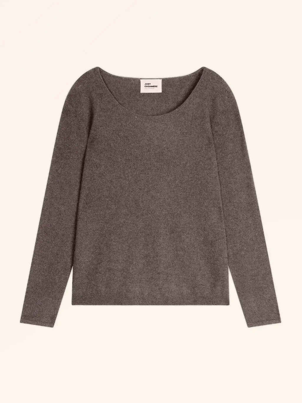 FIONA Pull Col Rond Taupe Chiné