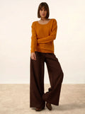 FIONA Pull Col Rond Ocre