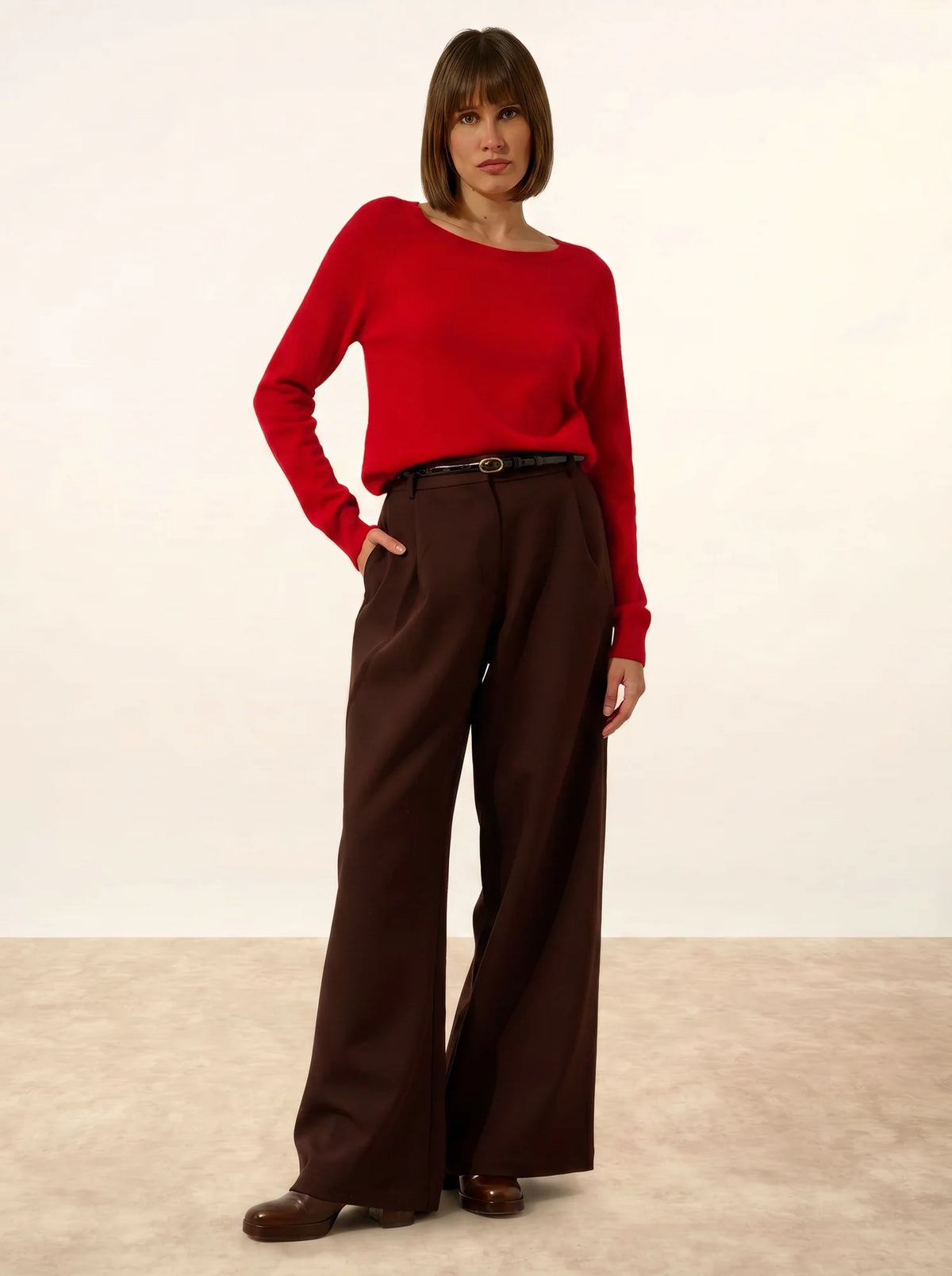 ABIGAILE Pull Col Bateau Goutte Dos Rouge