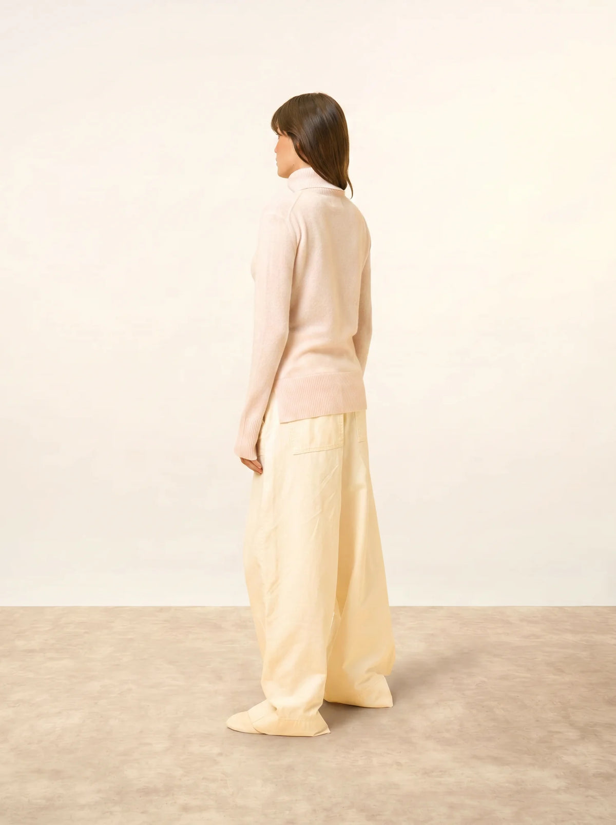 LEXIE Pull Col Roulé Poudre