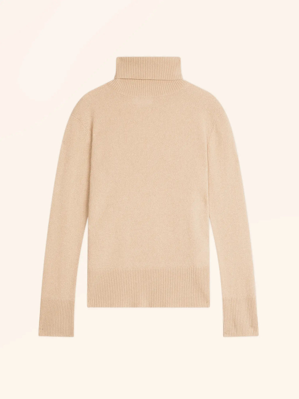 LEXIE Pull Col Roulé Sable