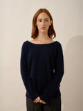 KAREN Pull Col Bateau Bleu Marine