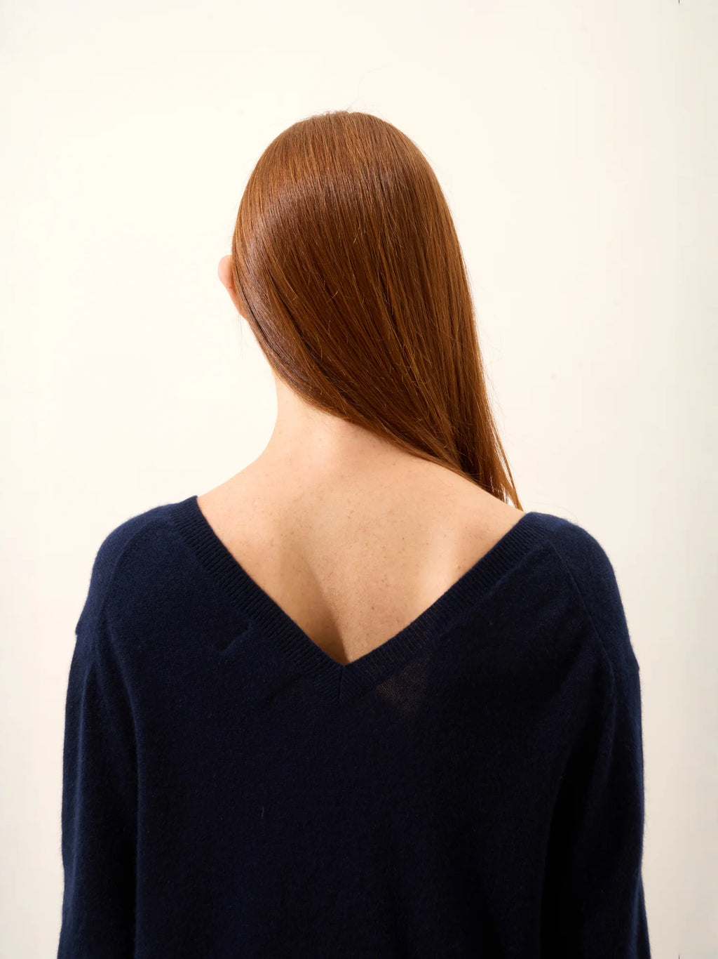 OPAL Sweater V-Neck Front and Back Navy