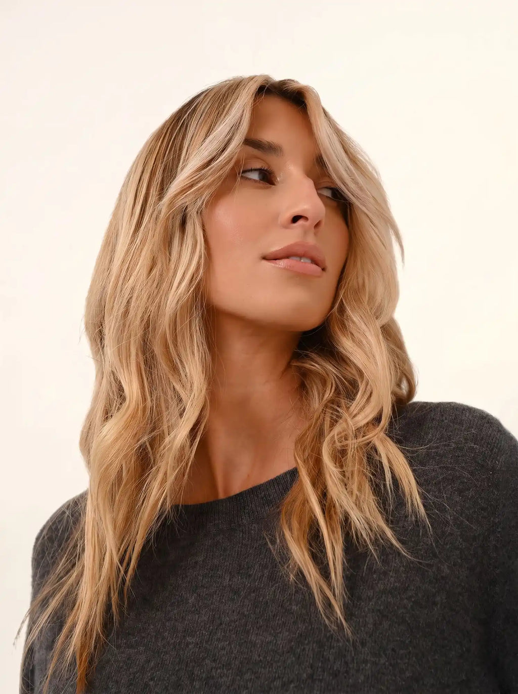 REBECCA Sweater Batwing Heather Charcoal