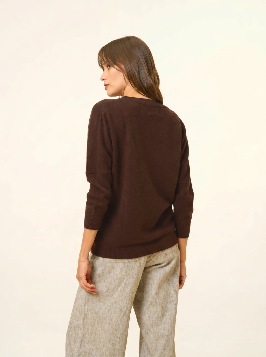 REBECCA Pull Chauve Souris Choco