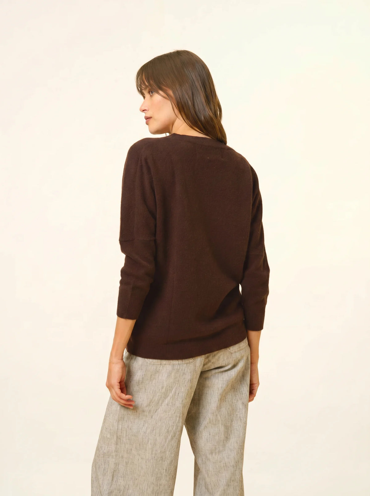 REBECCA Pull Chauve Souris Choco