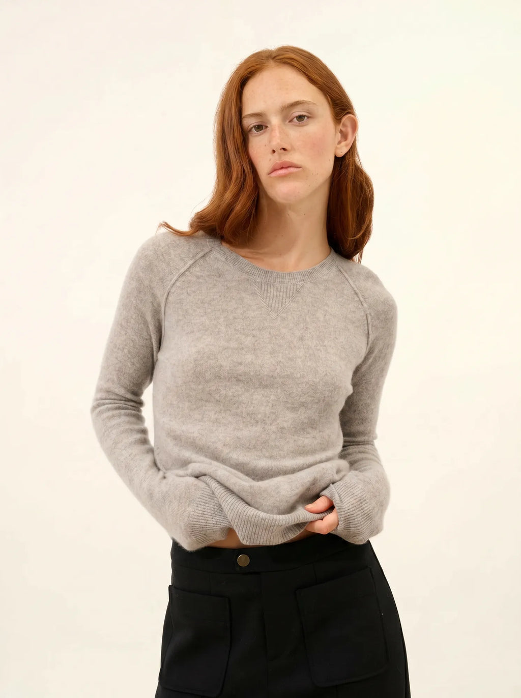 HELEN Sweater Crew Neck Heather Cloud