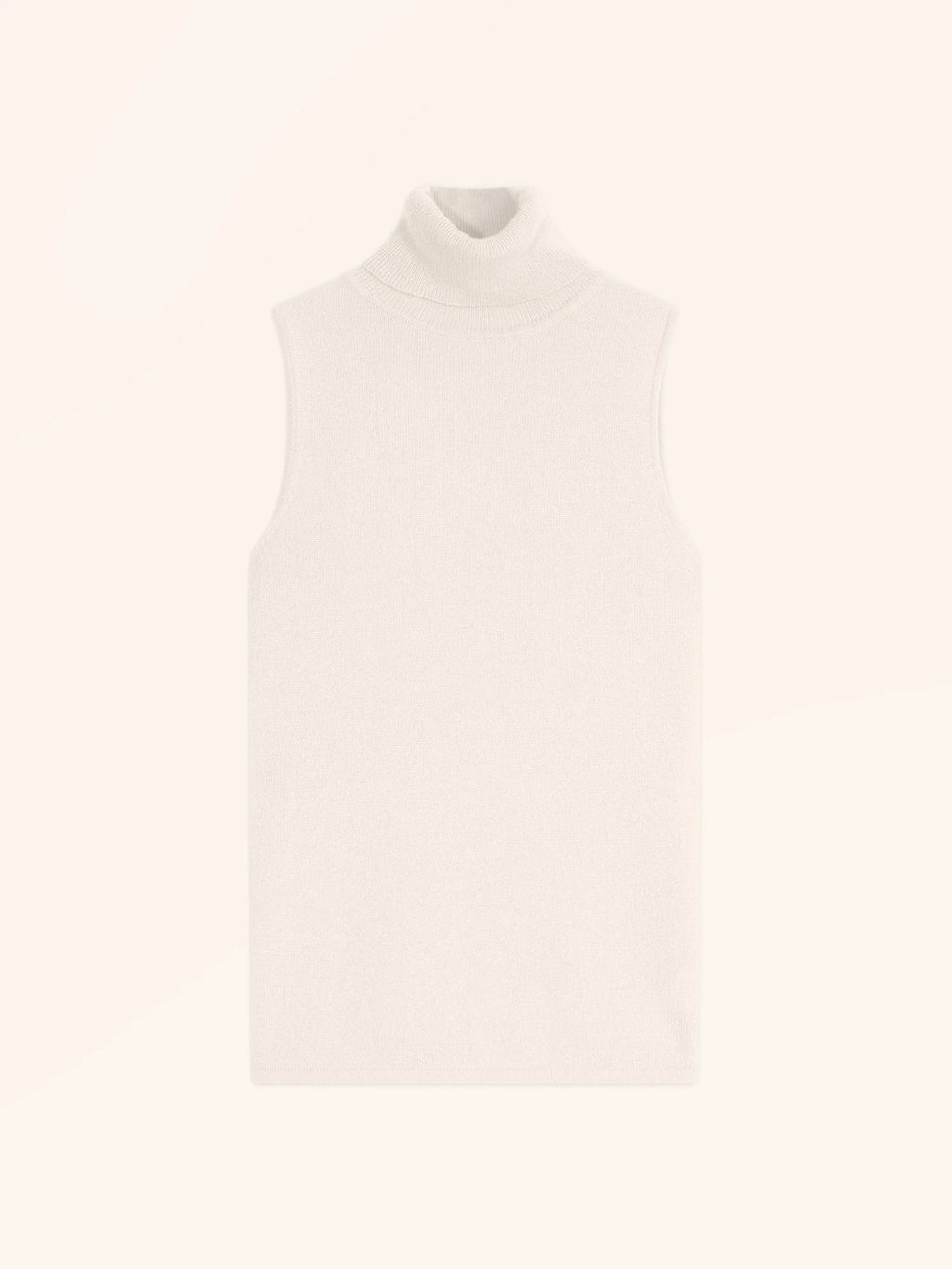 VIOLET Sweater Turtleneck Sleeveless Ivory