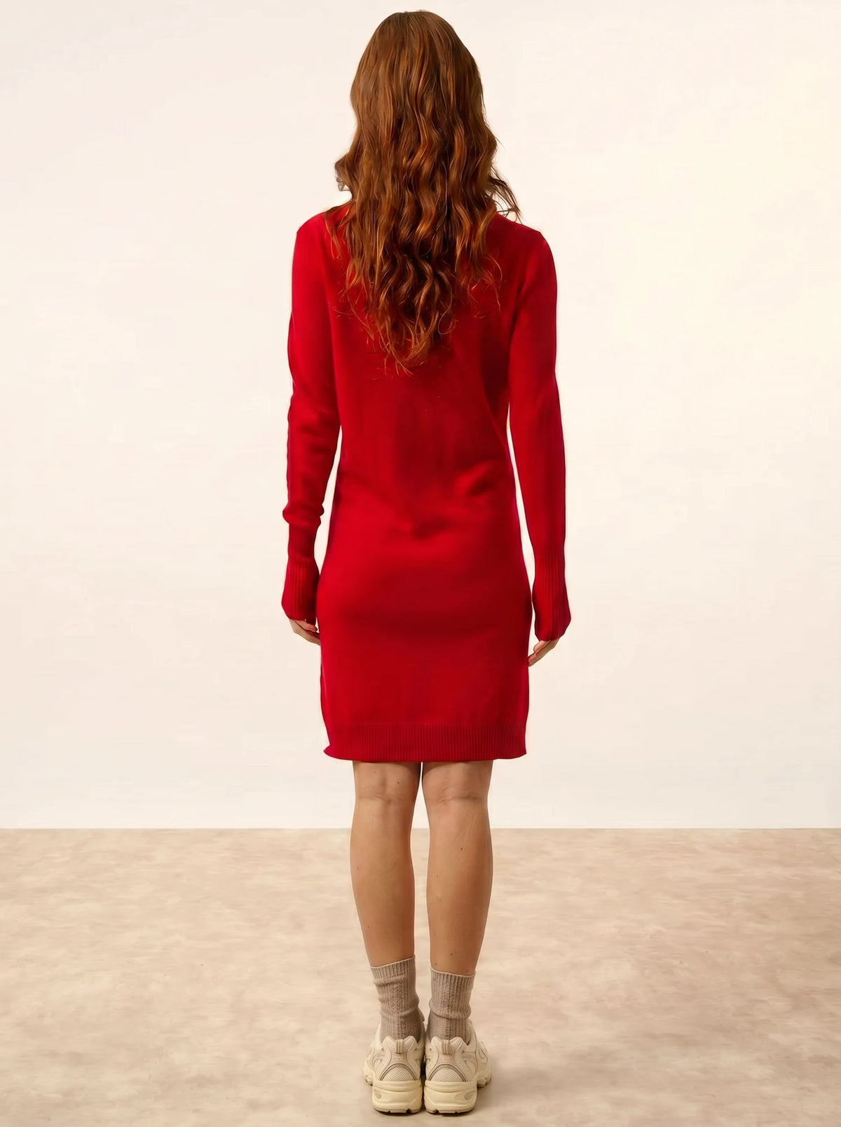 SUSAN Dress Crew Neck Red