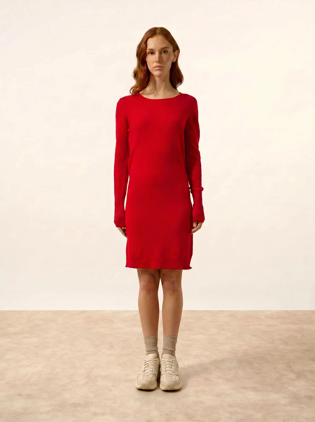 SUSAN Dress Crew Neck Red