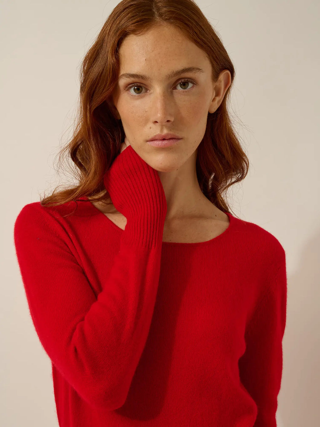 SUSAN Dress Crew Neck Red