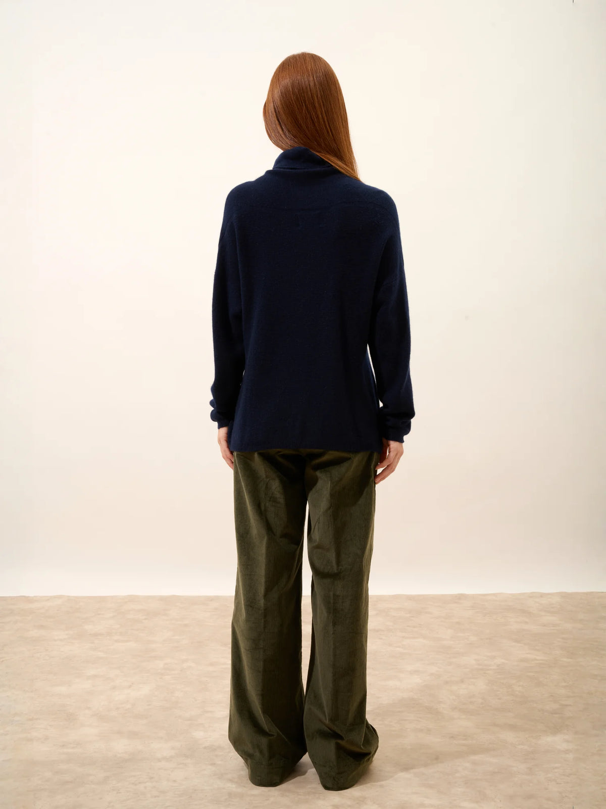 BLANTYRE Pull Col Roulé Bleu Marine