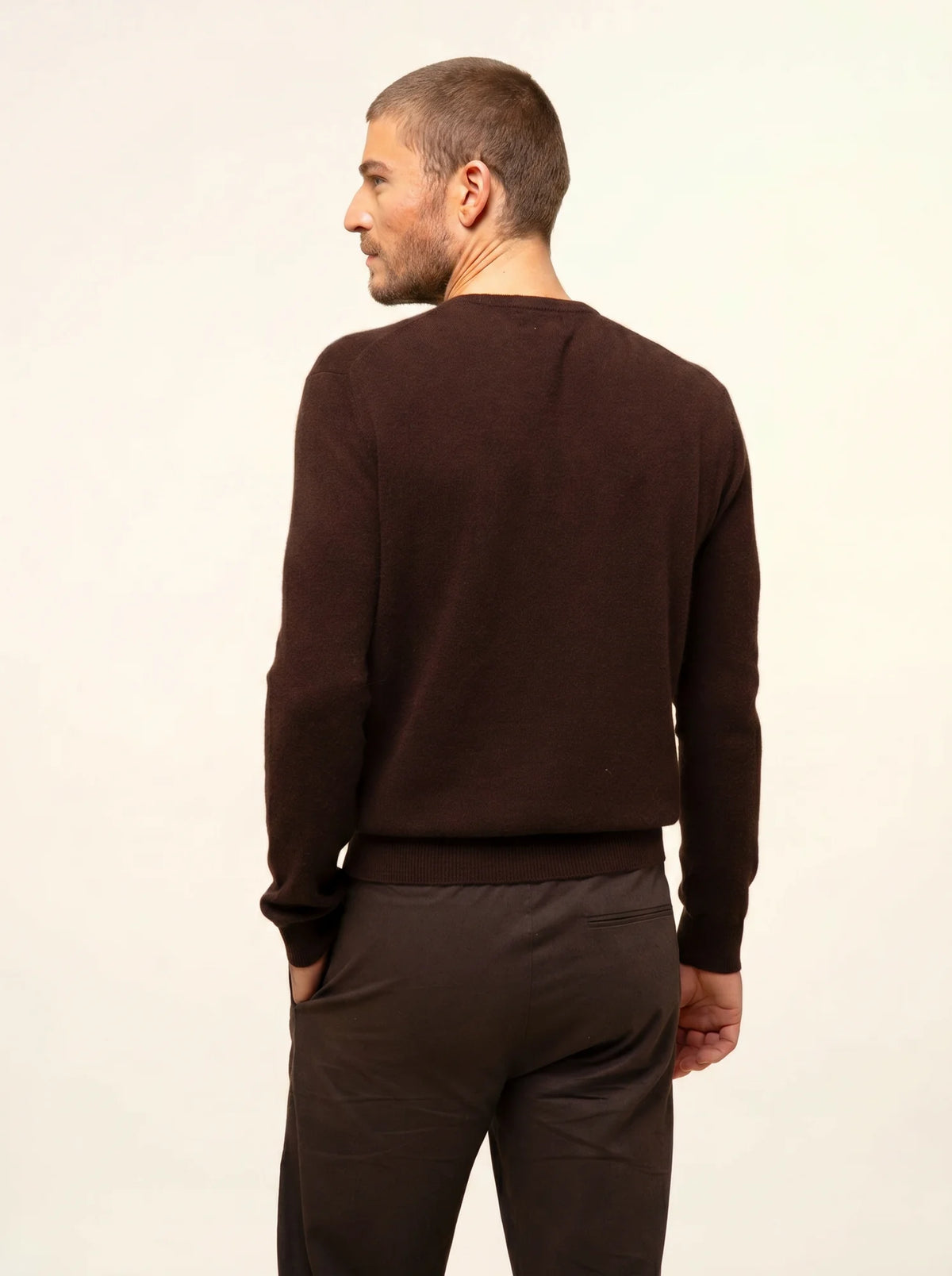 HOWARD Pull Col Rond Choco