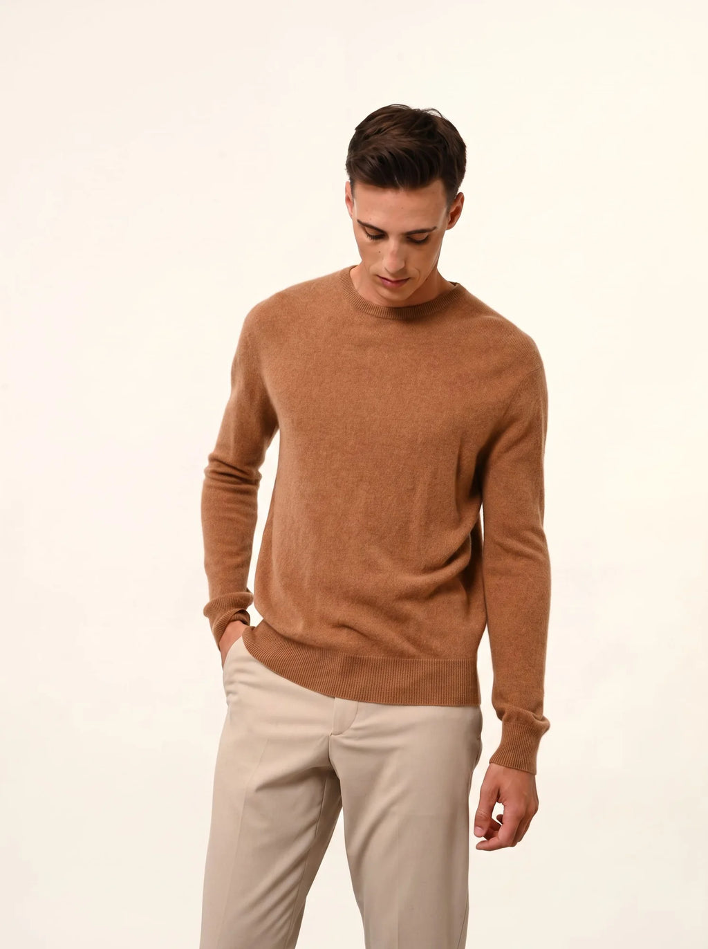 HOWARD Pull Col Rond Noisette
