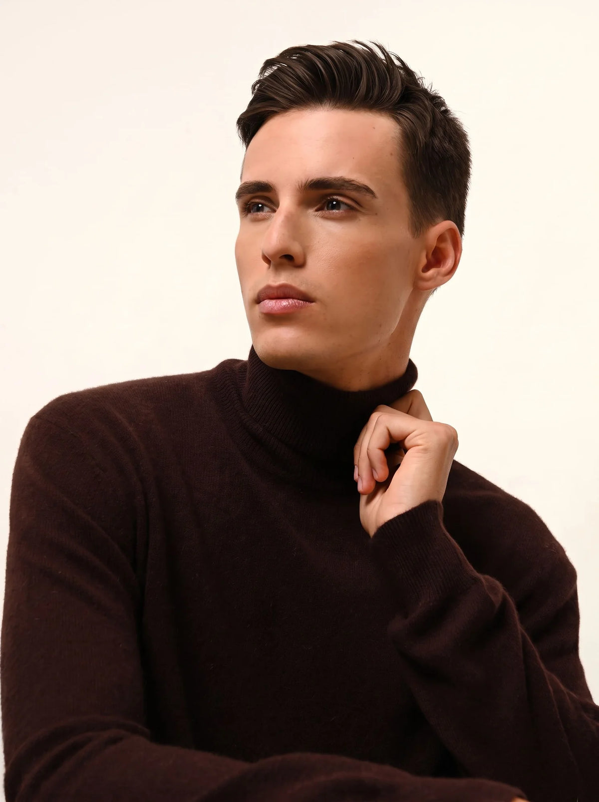 CONNOR Pull Col Roulé Choco