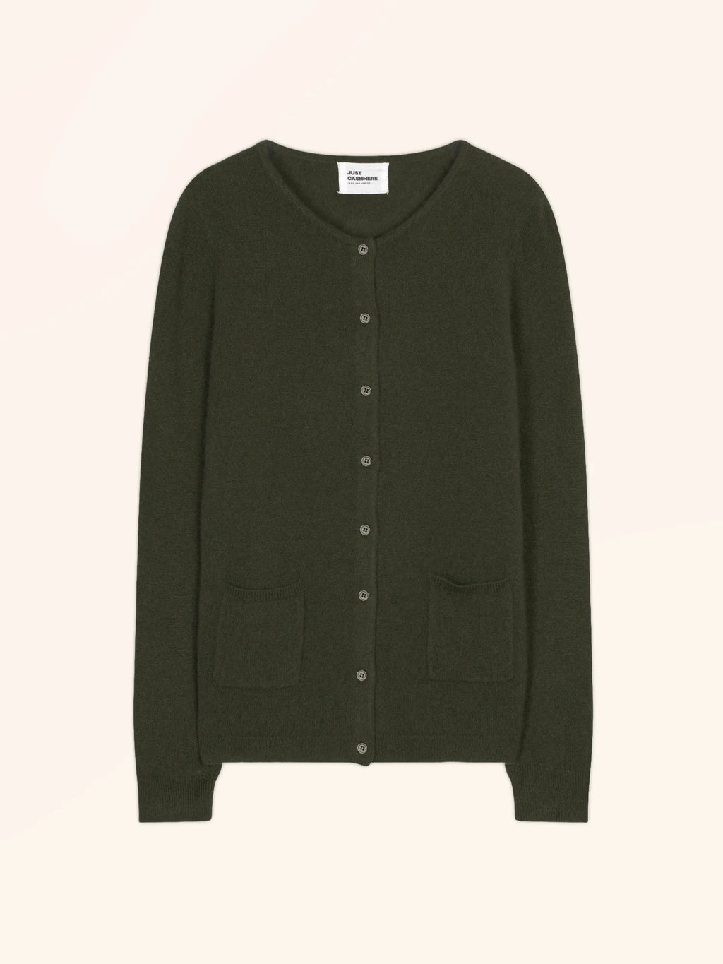 KATHARINE Cardigan Col Rond Kaki