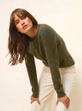 KATHARINE Cardigan Col Rond Kaki