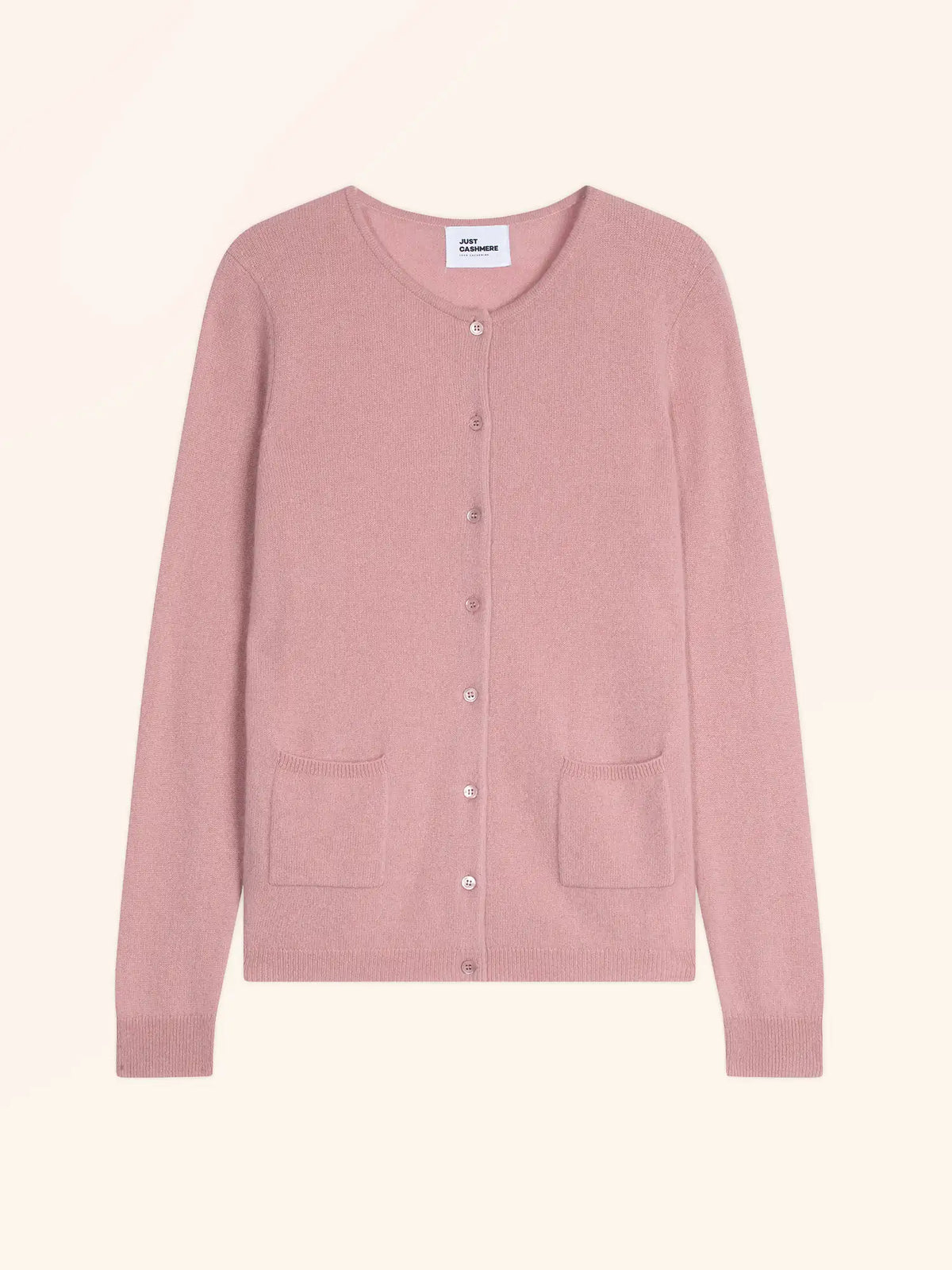 KATHARINE Strickjacke Rundhalsausschnitt Rosenholz