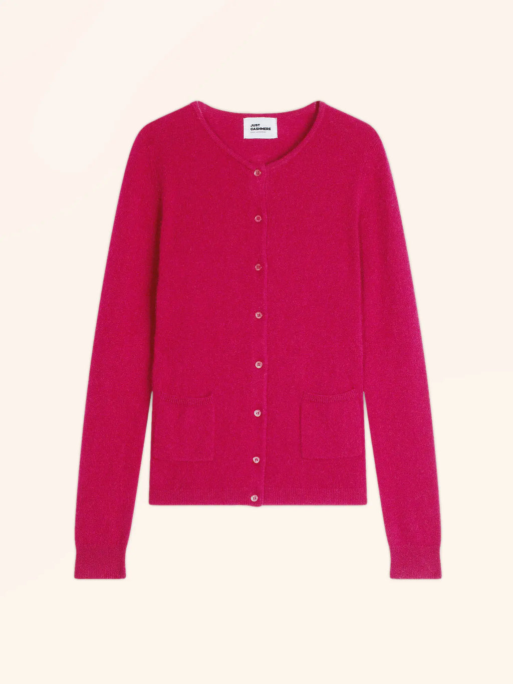 KATHARINE Cardigan Col Rond Fuchsia