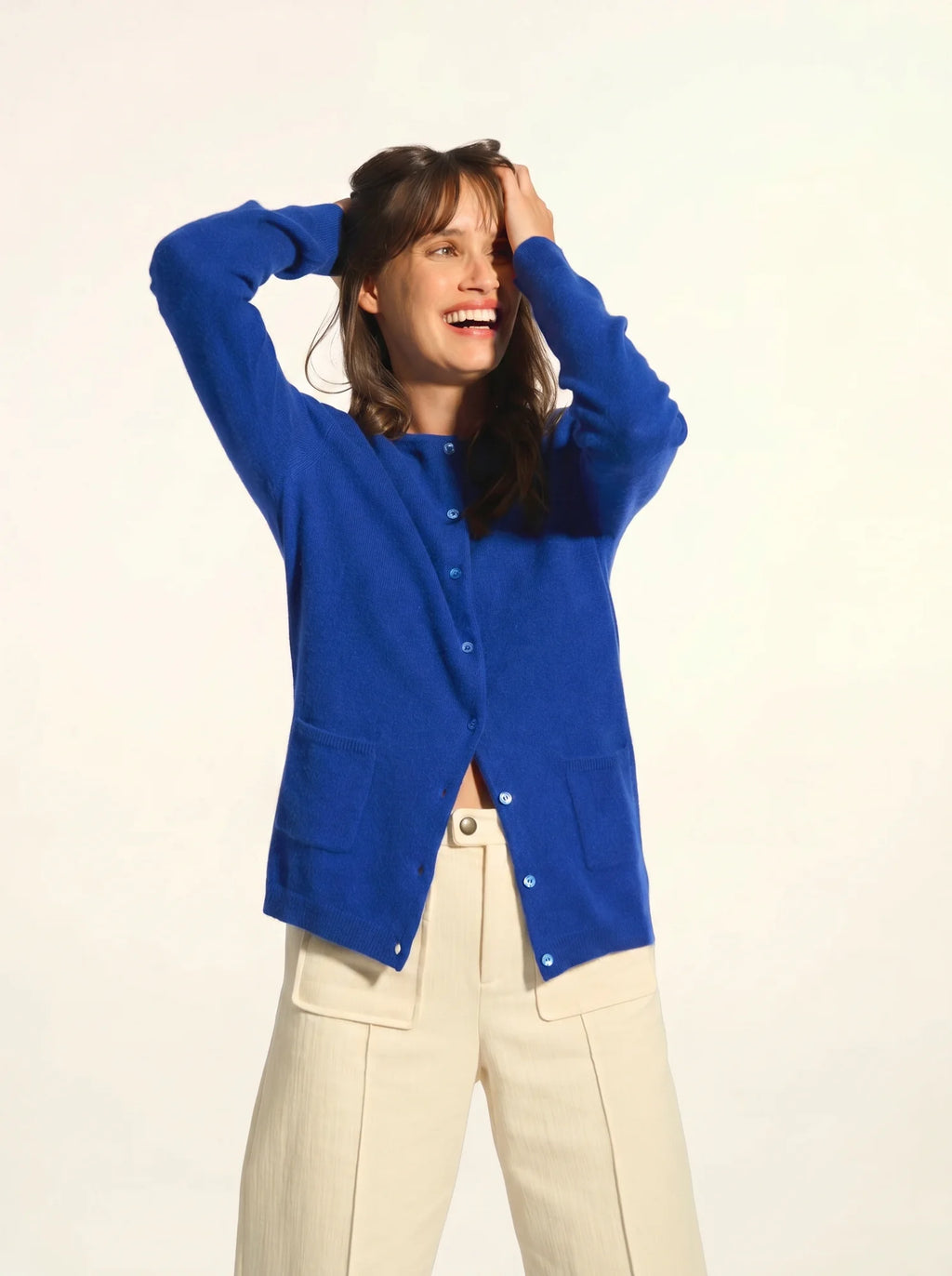 KATHARINE Cardigan Crew Neck Ultramarine